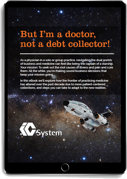 But I'm a doctor, not a debt collector eBook displayed on a tablet