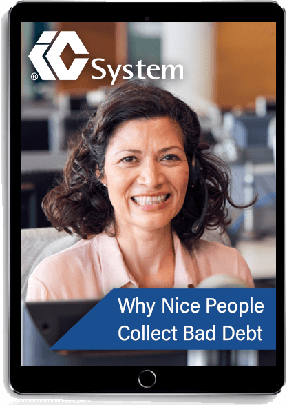 Why nice people collect bad debt eBook displayed on tablet